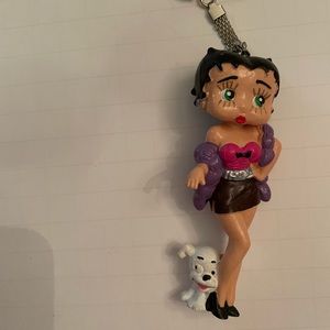 Betty Boop Key Ring with Puppy.